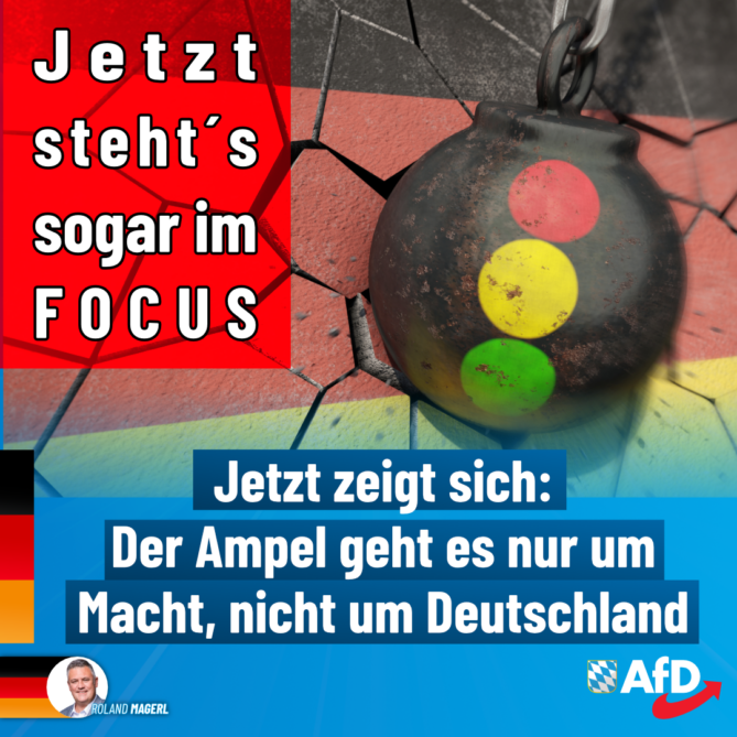 Roland Magerl AfD - Der Ampel geht es nur um Macht - Nicht um Deutschland