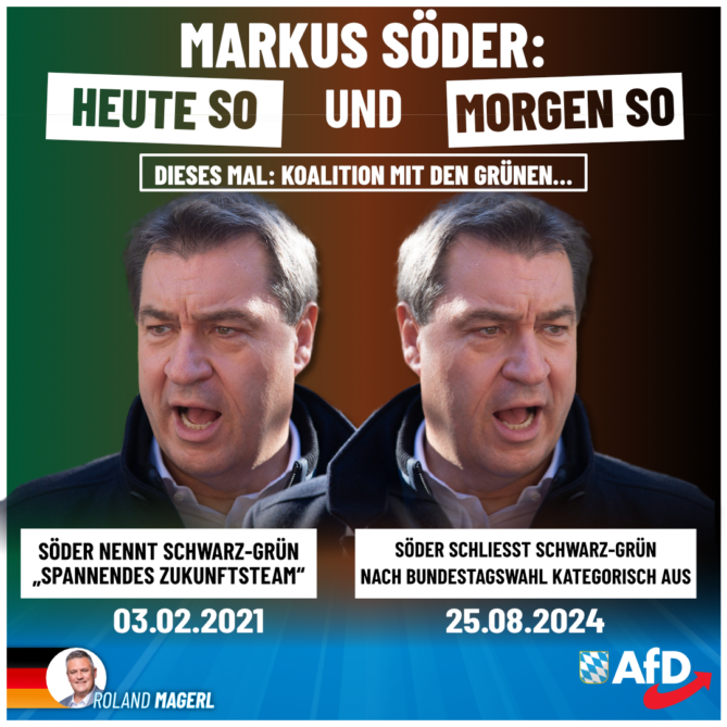 Roland Magerl AfD - Söder - Heute so und morgen so